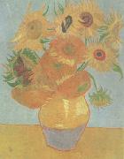 Vincent Van Gogh Still life:vase with Twelve Sunflowers (nn04) oil on canvas